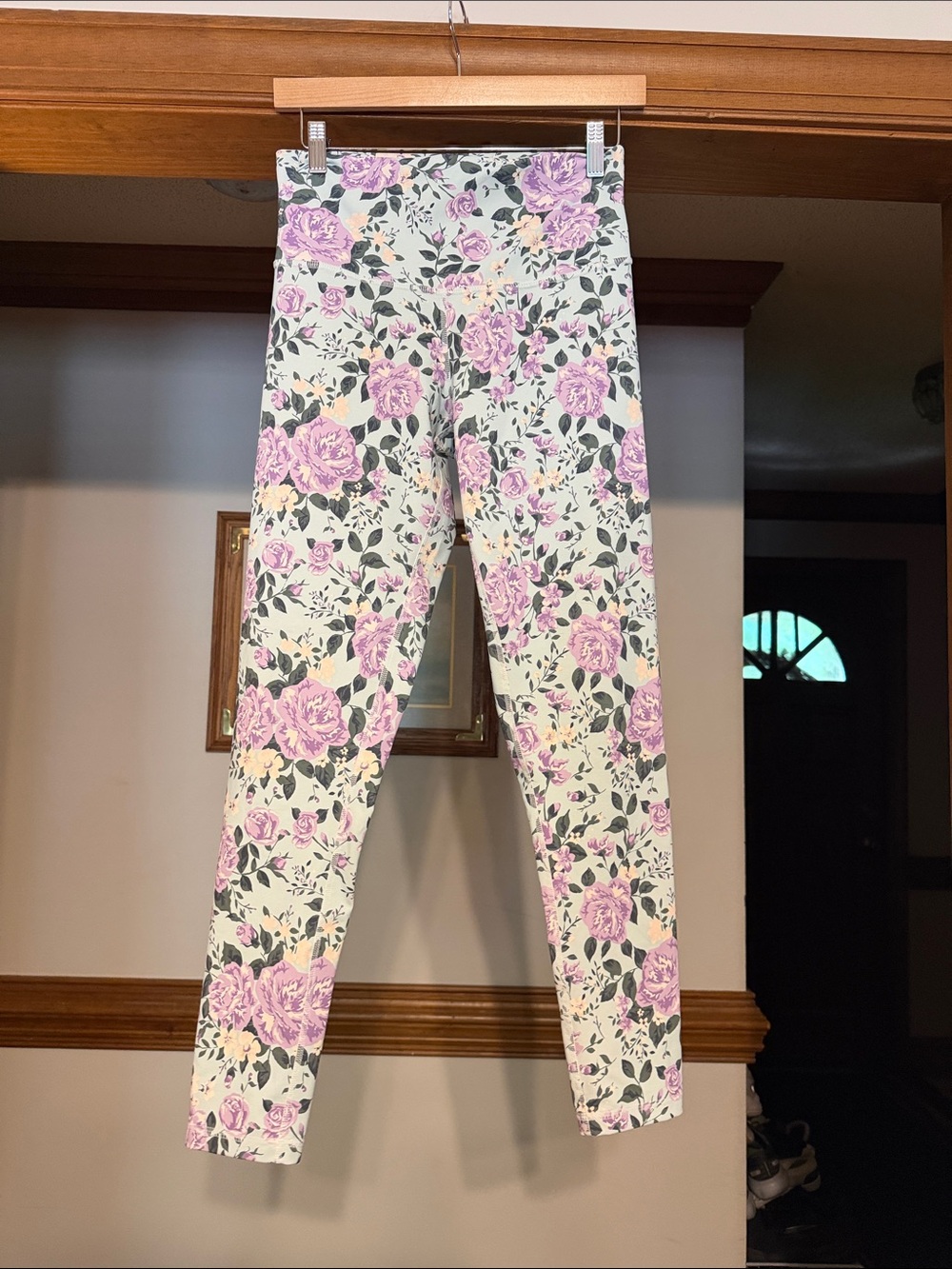 DYI Women’s Floral Leggings in Pink & White